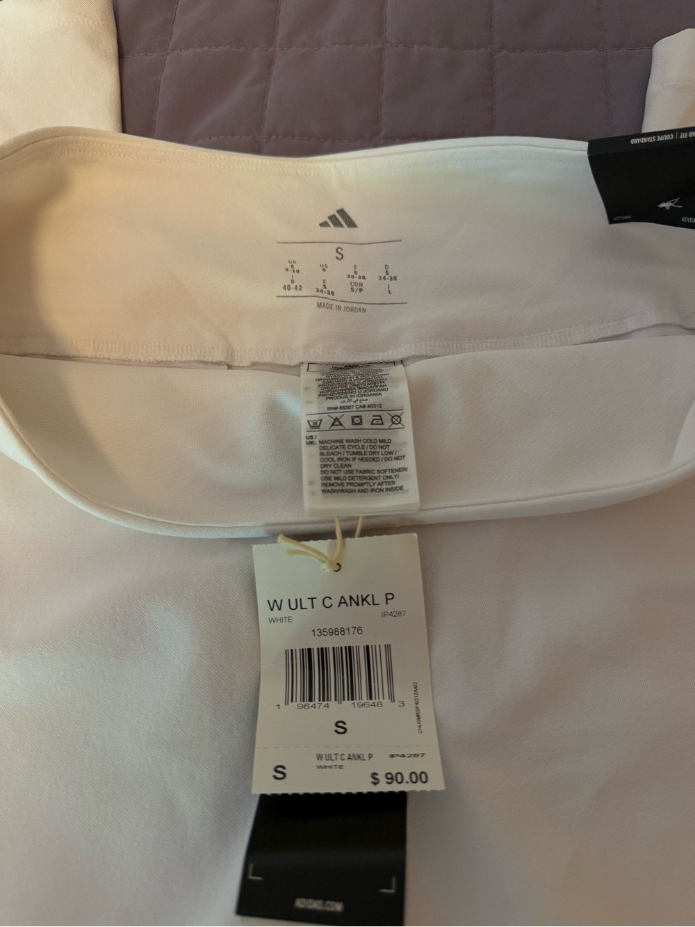 Adidas Golf Women’s Ultimate 365 White Ankle Pants NWT Size Small